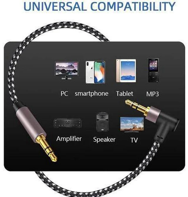 Alt view image 4 of 5 - AJMRTC 3.5mm Audio Male to Male Cable Adapter, TRS AUX Stereo Audio Connector, Portable Headphone Sound Link for Sound Card, Live Streaming, Mixer, Speaker, Phone, Laptop Audio Connection