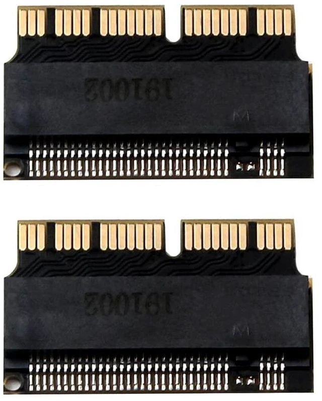 Main image of AJMRTC 2Pcs M.2 NVMe PCIe x4 NGFF SSD Adapter Card, M.2 Converter for MacBook Air Pro 20132015 A1465 A1466 A1502 A1398, Upgrade Apple Laptop Storage