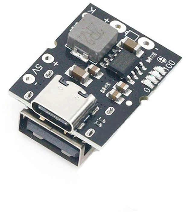 Alt view image 2 of 5 - AJMRTC 5Pcs 5V 2A Charge Discharge Integrated Module, Type-C & USB A Dual Port Lithium Battery Boost Board, 3.7V to 5V Power Bank DIY Circuit Board for Electronic Project