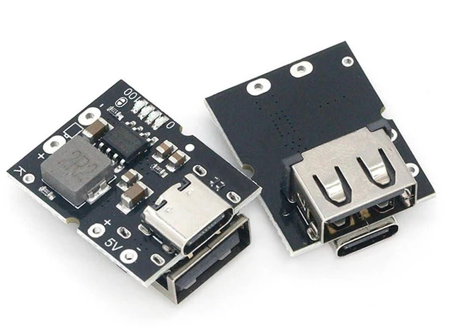 Alt view image 3 of 5 - AJMRTC 5Pcs 5V 2A Charge Discharge Integrated Module, Type-C & USB A Dual Port Lithium Battery Boost Board, 3.7V to 5V Power Bank DIY Circuit Board for Electronic Project