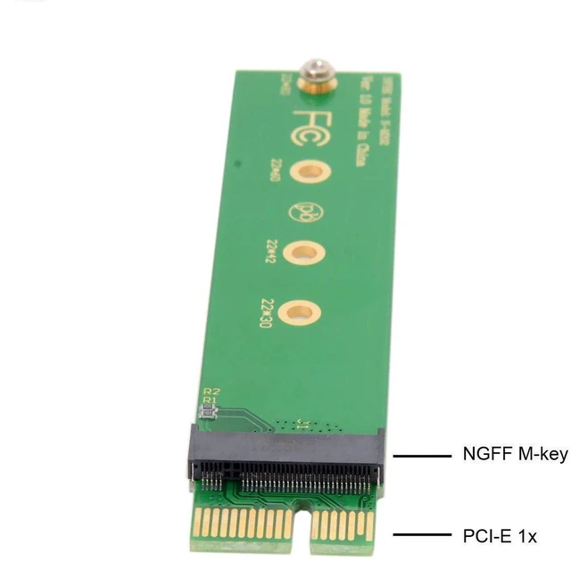 Alt view image 4 of 7 - AJMRTC M.2 M-Key NVMe AHCI SSD to PCIe 3.0 x1 Vertical Adapter, Converter for XP941 SM951 PM951 960 EVO, Desktop Motherboard Storage Expansion