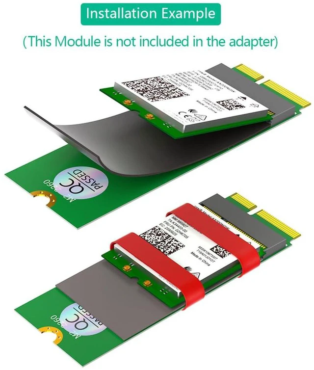 Alt view image 4 of 7 - AJMRTC M.2 NGFF Key-E Test Protection Adapter, Female to Male Extender, Protect WiFi BT Card Slot, Compatible with AX200 AX201, 2230 2242 2262 M.2 Modules