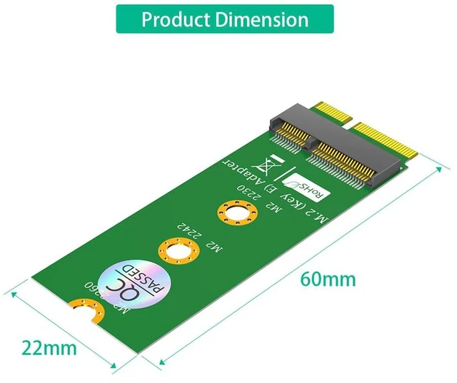 Alt view image 5 of 7 - AJMRTC M.2 NGFF Key-E Test Protection Adapter, Female to Male Extender, Protect WiFi BT Card Slot, Compatible with AX200 AX201, 2230 2242 2262 M.2 Modules
