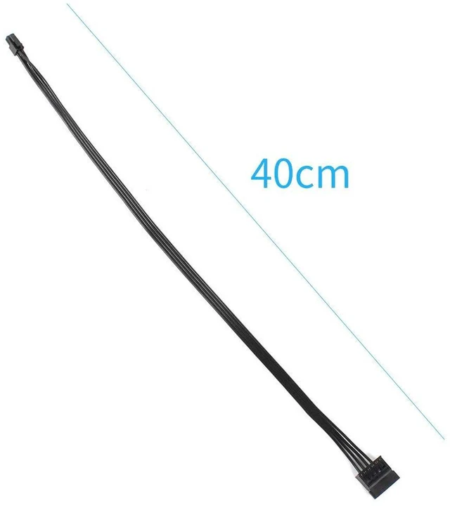 Alt view image 4 of 6 - AJMRTC 40cm ATX Mini 4 Pin to SATA Power Cable, 4P to 2 SATA SSD Power Cord for Lenovo M410 M415 M425 B415 M610 M710 M4200R Motherboard, Type 3 Custom PSU Wiring