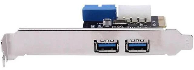 Alt view image 2 of 6 - AJMRTC PCI-E USB 3.0 Expansion Card, 2 Port 5Gbps PCI Express Adapter with 3.5" Floppy Power Connector for Desktop PC, USB3.0 Add-on Controller Card