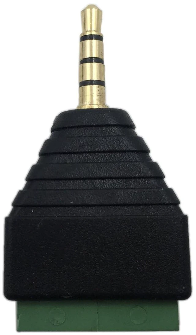 Alt view image 4 of 7 - AJMRTC 3.5mm 4 Pole TRRS Male to 4 Screw Terminal Female Adapter, Stereo Audio Video Breakout Connector for Microphone Headphone CCTV Intercom Wiring
