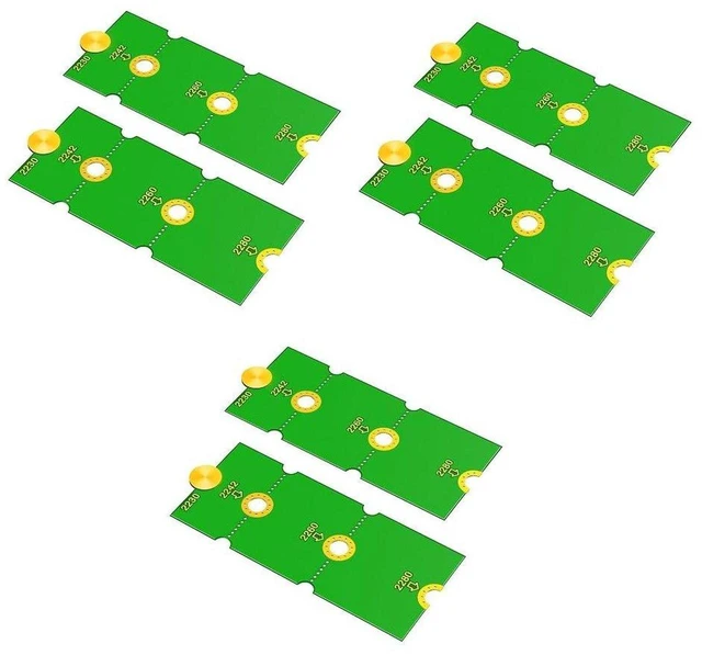 Main image of AJMRTC M.2 NGFF 2230 to 2280 SSD Extension Adapter, Convert 2230 2242 2260 to 2280 Size, M-Key NVMe NGFF Transfer Card, Compatible with Laptop Desktop M.2 U.2 M3 SSD, No Driver Required, 3 Pairs Pack