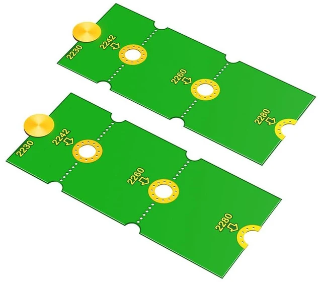 Alt view image 2 of 7 - AJMRTC M.2 NGFF 2230 to 2280 SSD Extension Adapter, Convert 2230 2242 2260 to 2280 Size, M-Key NVMe NGFF Transfer Card, Compatible with Laptop Desktop M.2 U.2 M3 SSD, No Driver Required, 3 Pairs Pack