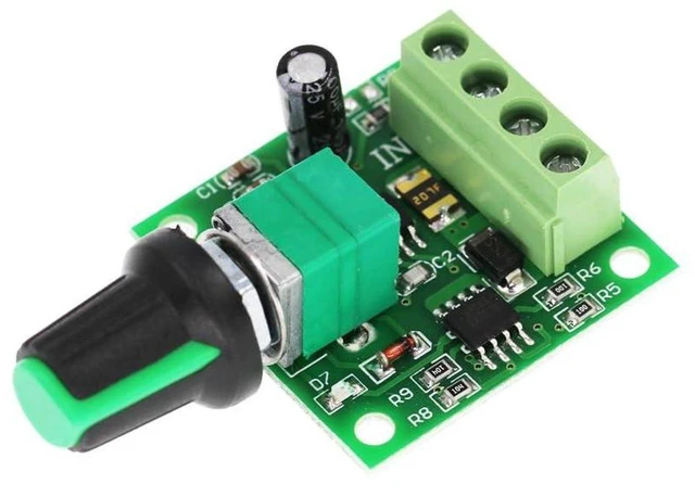 Main image of AJMRTC RR-PWM-15V Low Voltage DC PWM Motor Speed Controller, DC 1.8V 3V 5V 6V 12V, 2A Stepless Speed Regulator with Potentiometer, for Brushed DC Motor Fan Pump LED Dimming