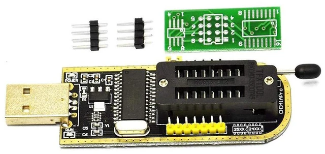 Alt view image 2 of 4 - AJMRTC CH341A USB Programmer, 24 25 Series EEPROM SPI Flash BIOS Writer, USB to TTL Serial Adapter, Support STC MCU Programming for Chip Read Write Erase Verify