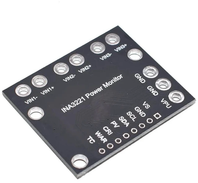 Alt view image 2 of 6 - AJMRTC 2 Pack INA3221 Triple Channel High-Side Voltage Current Power Monitor Module, I2C Interface, 0-26V Bus Voltage Measurement for Raspberry Pi, MCU Power Detection