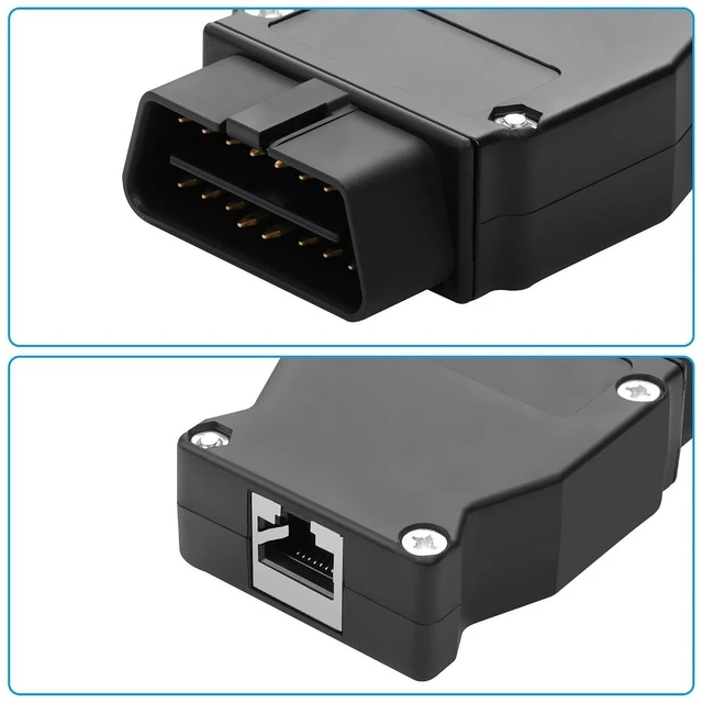 Alt view image 5 of 7 - AJMRTC ENET OBD2 RJ45 Adapter, Ethernet RJ45 to OBD2 16Pin Connector, DoIP Diagnostic Coding Read Write Adapter Compatible with BMW F G I Series & Mini, Work with E-SYS ISTA BimmerCode