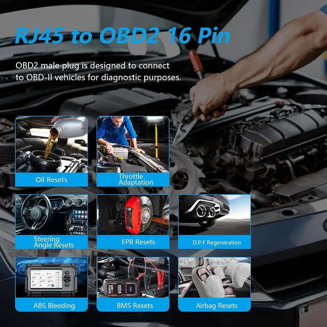 Alt view image 4 of 7 - AJMRTC ENET OBD2 RJ45 Adapter, Ethernet RJ45 to OBD2 16Pin Connector, DoIP Diagnostic Coding Read Write Adapter Compatible with BMW F G I Series & Mini, Work with E-SYS ISTA BimmerCode