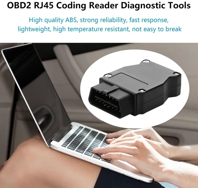 Alt view image 7 of 7 - AJMRTC ENET OBD2 RJ45 Adapter, Ethernet RJ45 to OBD2 16Pin Connector, DoIP Diagnostic Coding Read Write Adapter Compatible with BMW F G I Series & Mini, Work with E-SYS ISTA BimmerCode