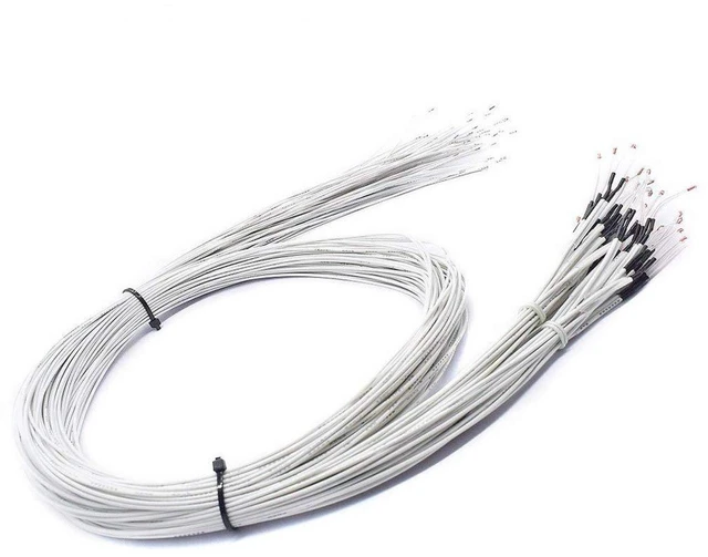 Main image of AJMRTC 10Pcs 100K NTC 3950 Thermistor Sensor for 3D Printer, 1 Meter Cable, High Precision Temperature Probe for Hotend Heatbed Extruder Temperature Monitoring
