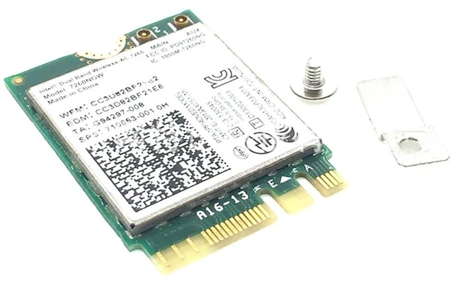 Alt view image 3 of 6 - AJMRTC 7260NGW AC 1200Mbps M.2 NGFF WiFi Network Card, 2.4G & 5G Dual Band, Bluetooth 4.0 Combo B Module for Laptop Desktop Upgrade