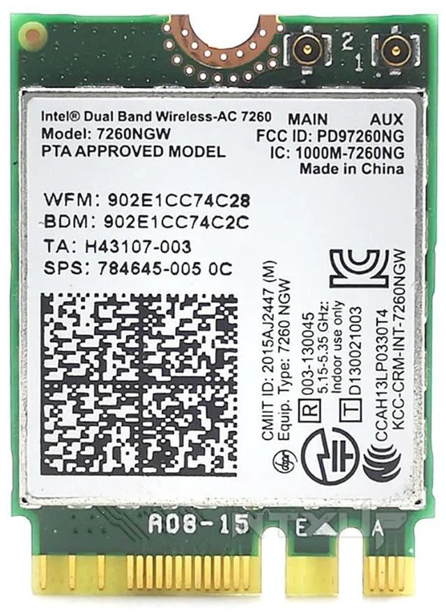 Alt view image 6 of 6 - AJMRTC 7260NGW AC 1200Mbps M.2 NGFF WiFi Network Card, 2.4G & 5G Dual Band, Bluetooth 4.0 Combo B Module for Laptop Desktop Upgrade