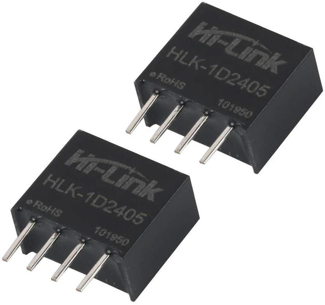 Main image of AJMRTC HLK-1D2405 DC-DC Isolated Switching Power Supply Module, 24V to 5V 1W 200mA, 80% Efficiency Voltage Regulator Converter Compatible with B2405S, for SPI Intelligent Household Control Switch