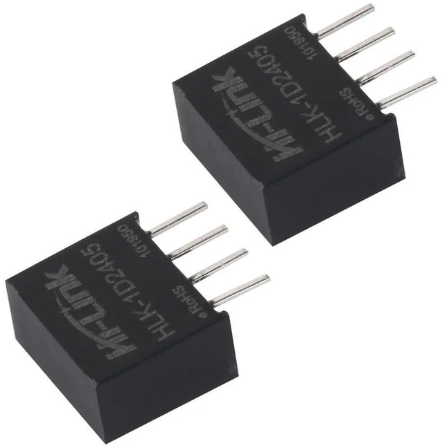 Alt view image 2 of 5 - AJMRTC HLK-1D2405 DC-DC Isolated Switching Power Supply Module, 24V to 5V 1W 200mA, 80% Efficiency Voltage Regulator Converter Compatible with B2405S, for SPI Intelligent Household Control Switch