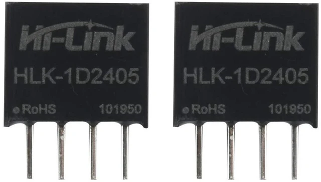 Alt view image 5 of 5 - AJMRTC HLK-1D2405 DC-DC Isolated Switching Power Supply Module, 24V to 5V 1W 200mA, 80% Efficiency Voltage Regulator Converter Compatible with B2405S, for SPI Intelligent Household Control Switch