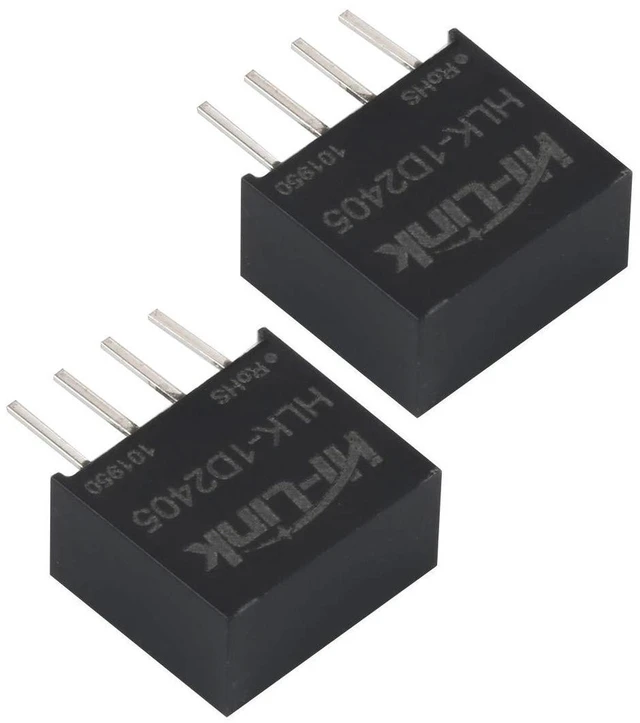Alt view image 4 of 5 - AJMRTC HLK-1D2405 DC-DC Isolated Switching Power Supply Module, 24V to 5V 1W 200mA, 80% Efficiency Voltage Regulator Converter Compatible with B2405S, for SPI Intelligent Household Control Switch