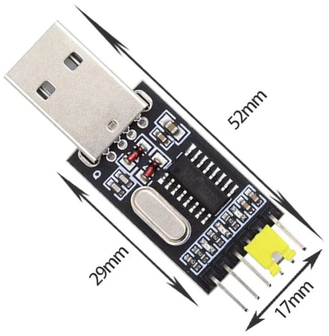 Alt view image 6 of 7 - AJMRTC USB 2.0 to TTL Serial Adapter Module, 5V / 3.3V Selectable Level UART Programmer with PWR TXD RXD LED Indicator Lights for MCU Debug