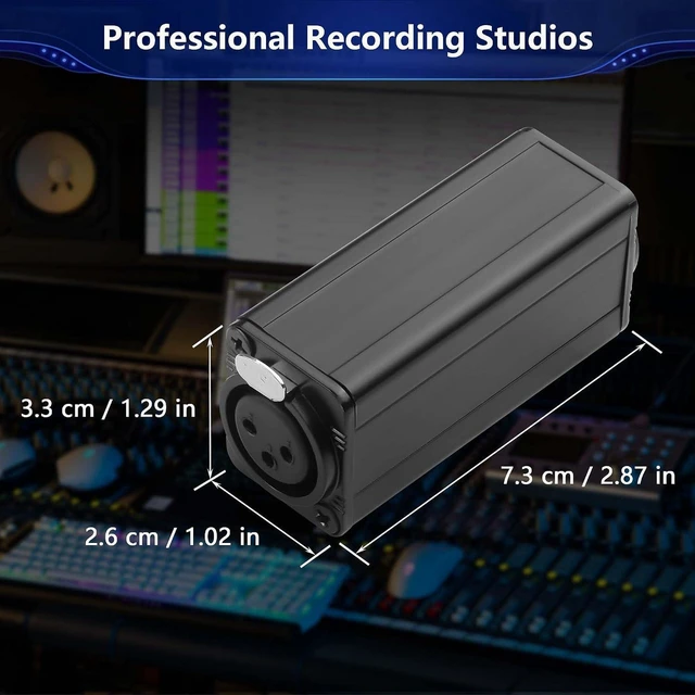 Alt view image 2 of 6 - AJMRTC XLR Ground Loop Noise Isolator, XLR Male to Female Passive Isolation Transformer, Eliminate Hum Buzz Noise for Balanced XLR Audio Signal, for Mixer, Microphone, Speaker, PA System, Stage Live