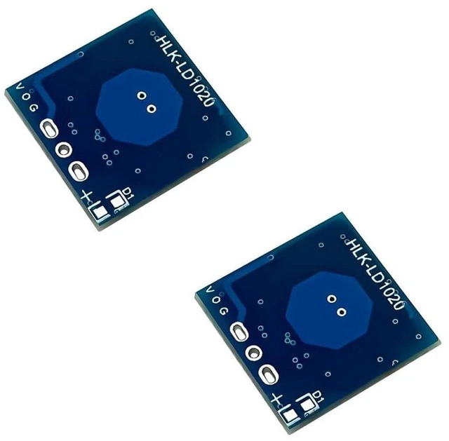 Main image of AJMRTC 2Pcs HLK-LD1020 10G Microwave Radar Motion Sensor Module, Low Power Intelligent Human Micro Motion Detection Radar Sensor, Non-contact Human Presence Sensing Module with Pin Header for Smart