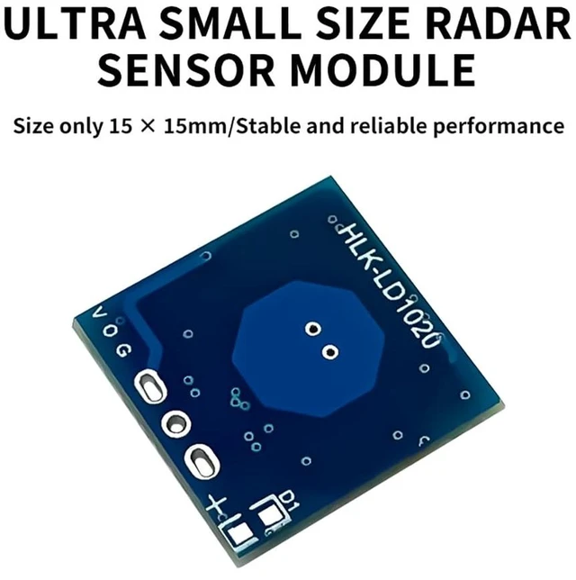 Alt view image 4 of 5 - AJMRTC 2Pcs HLK-LD1020 10G Microwave Radar Motion Sensor Module, Low Power Intelligent Human Micro Motion Detection Radar Sensor, Non-contact Human Presence Sensing Module with Pin Header for Smart