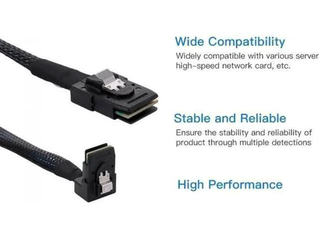 Alt view image 6 of 7 - AJMRTC SF-031 1M SFF-8087 Mini SAS 4i 36Pin Cable, SFF8087 36 Pin to 36 Pin Right 90 Degree Angled Internal SAS Cable for RAID Controller, Server HDD Backplane, Storage Array Connection