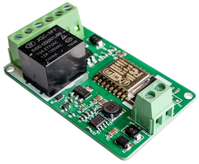 Alt view image 4 of 4 - AJMRTC ESP8266 WiFi Relay Module, ESP-12F Chip DC7-30V Power Supply, 1 Channel 10A 220V AC Relay Network Switch, Remote Control Relay Board for Smart Home Automation