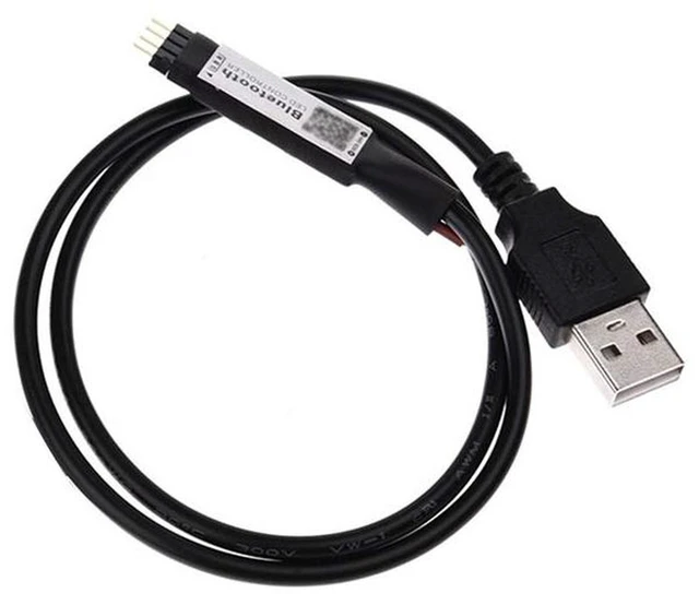 Alt view image 5 of 5 - AJMRTC 5V USB RGB LED Light Strip Controller, WiFi Bluetooth Dual-Mode Smart Dimmer with 4Pin Male Connector, Remote Control Color Changing for TV Backlight Home RGB Lighting