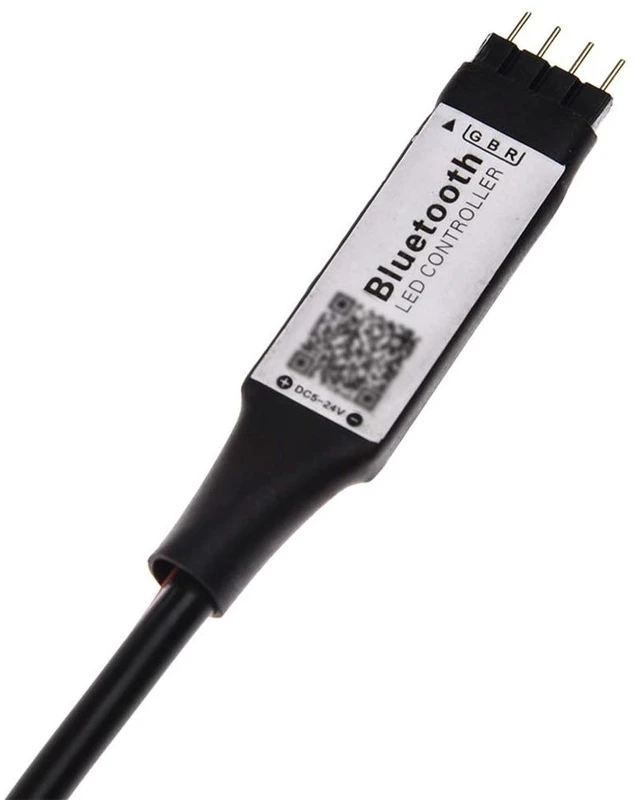 Alt view image 3 of 5 - AJMRTC 5V USB RGB LED Light Strip Controller, WiFi Bluetooth Dual-Mode Smart Dimmer with 4Pin Male Connector, Remote Control Color Changing for TV Backlight Home RGB Lighting