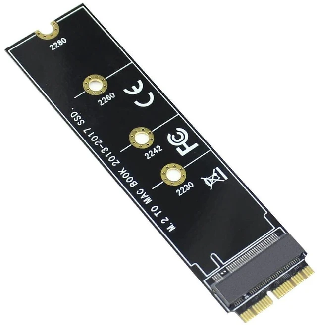 Alt view image 7 of 7 - AJMRTC M Key M.2 NVMe SSD Converter Adapter Card, NGFF AHCI SSD Upgrade Card for MacBook Air Pro Retina 2013-2017 A1465 A1466 A1398 A1502