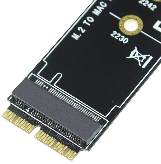 Alt view image 4 of 7 - AJMRTC M Key M.2 NVMe SSD Converter Adapter Card, NGFF AHCI SSD Upgrade Card for MacBook Air Pro Retina 2013-2017 A1465 A1466 A1398 A1502