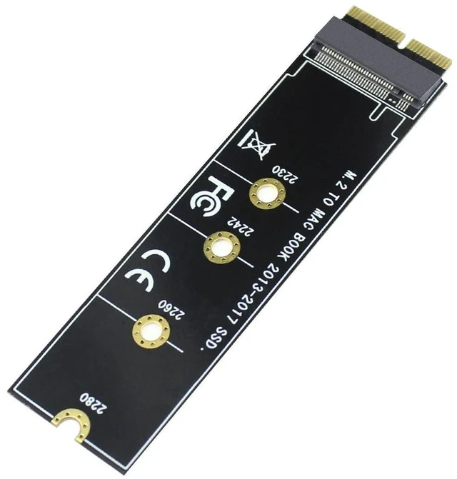 Alt view image 3 of 7 - AJMRTC M Key M.2 NVMe SSD Converter Adapter Card, NGFF AHCI SSD Upgrade Card for MacBook Air Pro Retina 2013-2017 A1465 A1466 A1398 A1502