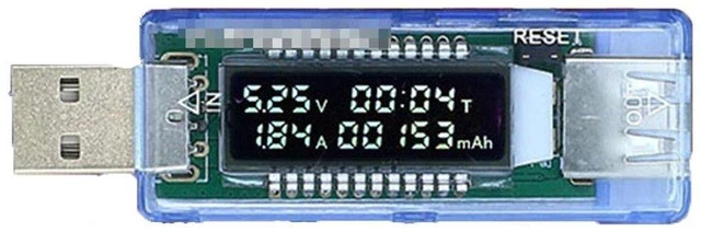 Alt view image 4 of 6 - AJMRTC USB LCD Current Voltage Tester Meter, USB Power Capacity Detector, Multimeter Doctor for Testing Charger Power Bank Cable Output Parameter