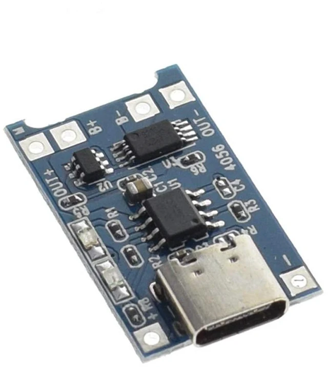 Alt view image 4 of 5 - AJMRTC 3Pcs TP4056 Type-C USB Lithium Battery Charging Module, 5V 1A 18650 Charger Board with Overcharge Over-Discharge Protection for 3.7V Li-ion Battery