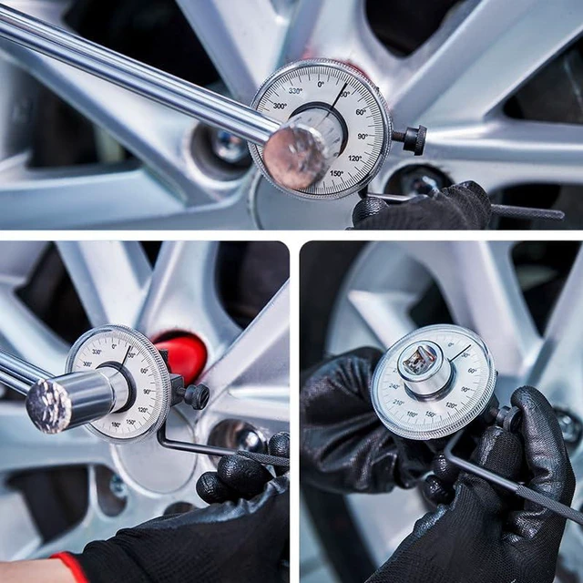 Alt view image 6 of 6 - AJMRTC 1/2 Inch Drive Torque Angle Gauge, 0-360° Adjustable Torque Angle Meter, Angular Tightening Protractor for Torque Wrench Automotive Engine Bolt Service