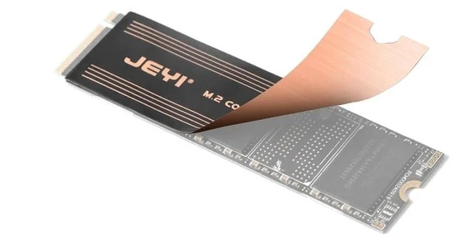 Alt view image 5 of 7 - AJMRTC M.2 2280 SSD Heatsink, Dual-Layer Graphene & Copper Cooling Radiator, Thermal Cooler for Laptop Desktop NVMe NGFF 2280 Solid State Drives, 2 Pairs