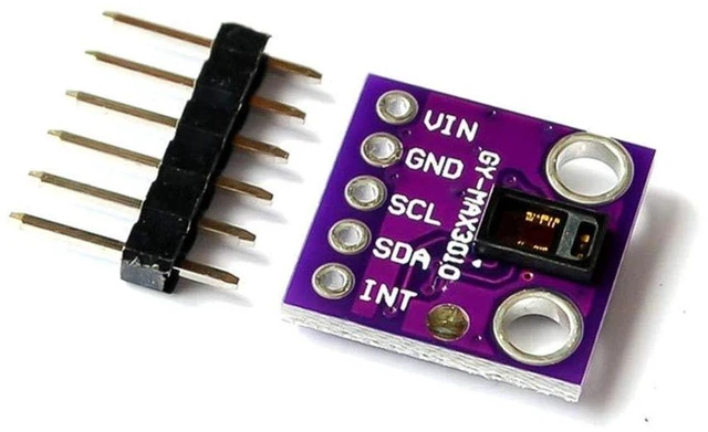 Main image of AJMRTC MAX30102 Heart Rate Oximeter Sensor Module, Low Power Pulse Blood Oxygen Detection Breakout Board, I2C Interface Replacement for MAX30100 for Arduino ESP32 DIY Health Project