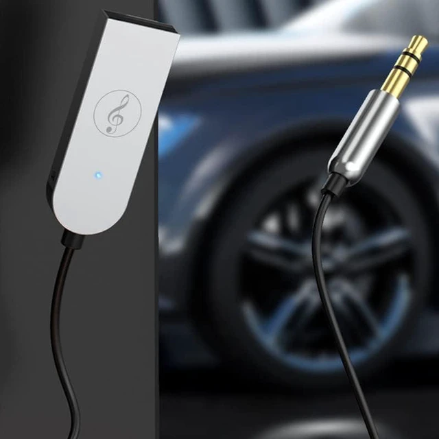 Alt view image 3 of 3 - AJMRTC Bluetooth 5.0 AUX Car Audio Receiver, USB Powered Wireless Bluetooth Adapter with 3.5mm Jack, Hands-Free Call Music Streaming for Car Stereo Home Speaker