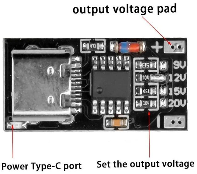Alt view image 3 of 7 - AJMRTC 3Pcs USB-C PD QC AFC Decoy Boost Module, PD3.0 PD2.0 PPS QC4+ Fast Charge Trigger Board, Adjustable Voltage Decoy Module for DIY Power Supply Test