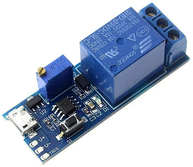 Alt view image 4 of 7 - AJMRTC 2Pcs DC 5V Trigger Time Delay Relay Module, Adjustable Timing Delay Control Switch Board, Trigger Activated Timer Relay for Light Fan DIY Automation Circuit