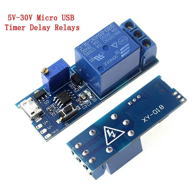 Alt view image 3 of 7 - AJMRTC 2Pcs DC 5V Trigger Time Delay Relay Module, Adjustable Timing Delay Control Switch Board, Trigger Activated Timer Relay for Light Fan DIY Automation Circuit