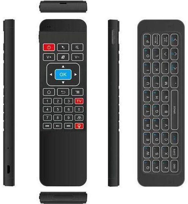 Alt view image 5 of 6 - AJMRTC 2.4G Backlit Air Mouse Remote Control, 6-Axis Gyro Sensor Wireless Mini Keyboard, Fly Air Mouse with USB Receiver for Android TV Box, Smart TV, PC, Projector Media Player
