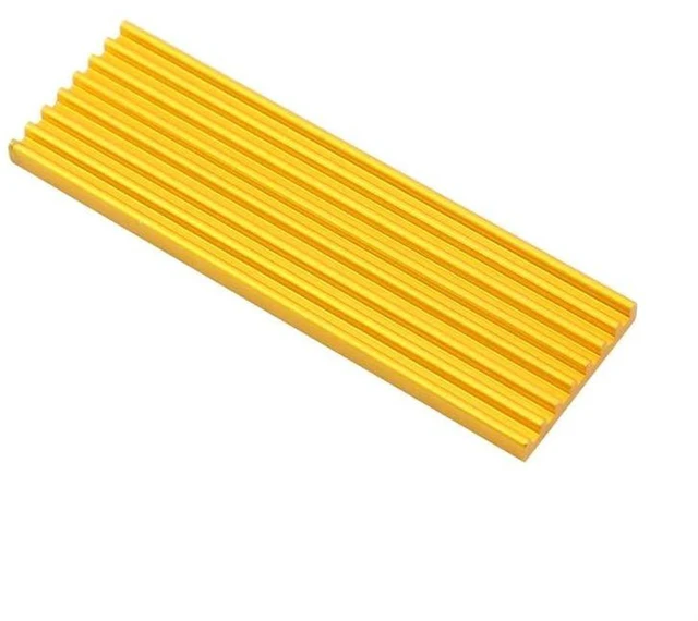 Alt view image 2 of 6 - AJMRTC 4Pcs Gold Aluminum M.2 2280 SSD Heatsink Cooler, NGFF NVMe PCIE M2 Solid State Drive Passive Cooling Radiator with Thermal Pad, M.2 SSD Heat Sink for Desktop Gaming PC Motherboard SSD Cooling