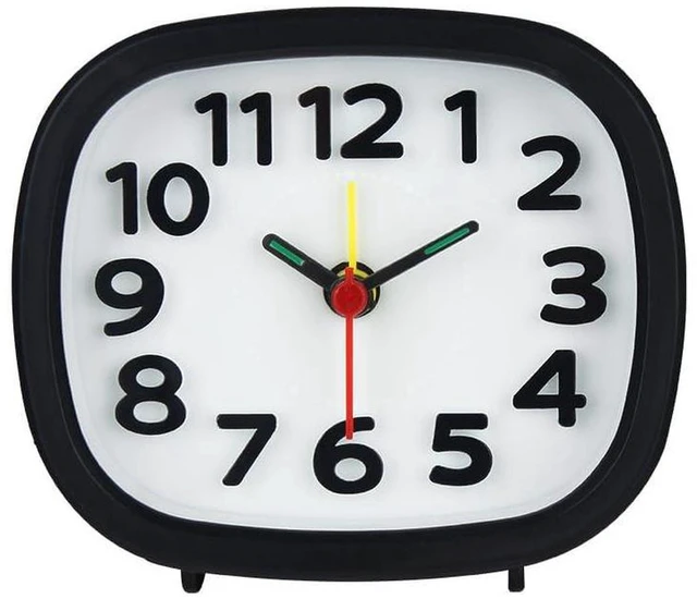 Alt view image 7 of 7 - AJMRTC Silent Digital Analog Style Alarm Clock, Backlight Bedside Alarm Clock for Bedroom Kids, Snooze Function 12/24H Display, Battery Powered Non-Ticking Desk Clock for Home Bedroom Office Wake Up