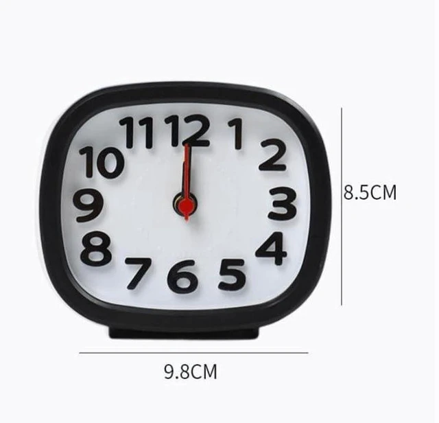 Alt view image 6 of 7 - AJMRTC Silent Digital Analog Style Alarm Clock, Backlight Bedside Alarm Clock for Bedroom Kids, Snooze Function 12/24H Display, Battery Powered Non-Ticking Desk Clock for Home Bedroom Office Wake Up