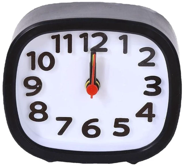 Alt view image 3 of 7 - AJMRTC Silent Digital Analog Style Alarm Clock, Backlight Bedside Alarm Clock for Bedroom Kids, Snooze Function 12/24H Display, Battery Powered Non-Ticking Desk Clock for Home Bedroom Office Wake Up